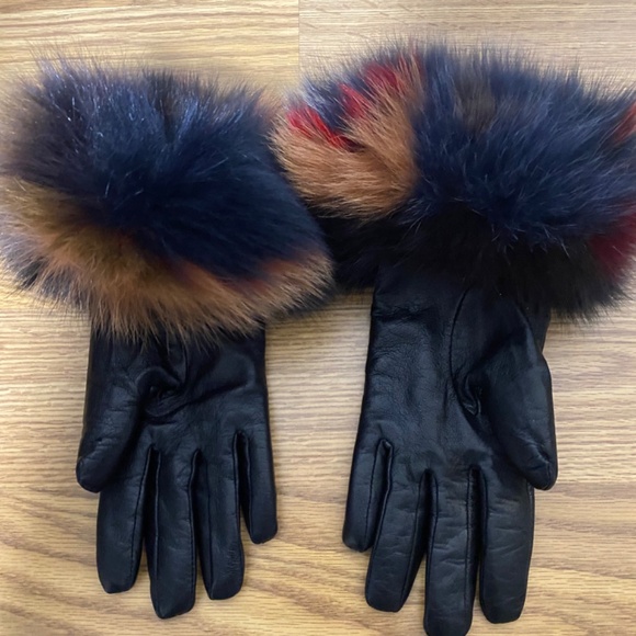 Surell genuine Fur leather Gloves - Picture 2 of 3